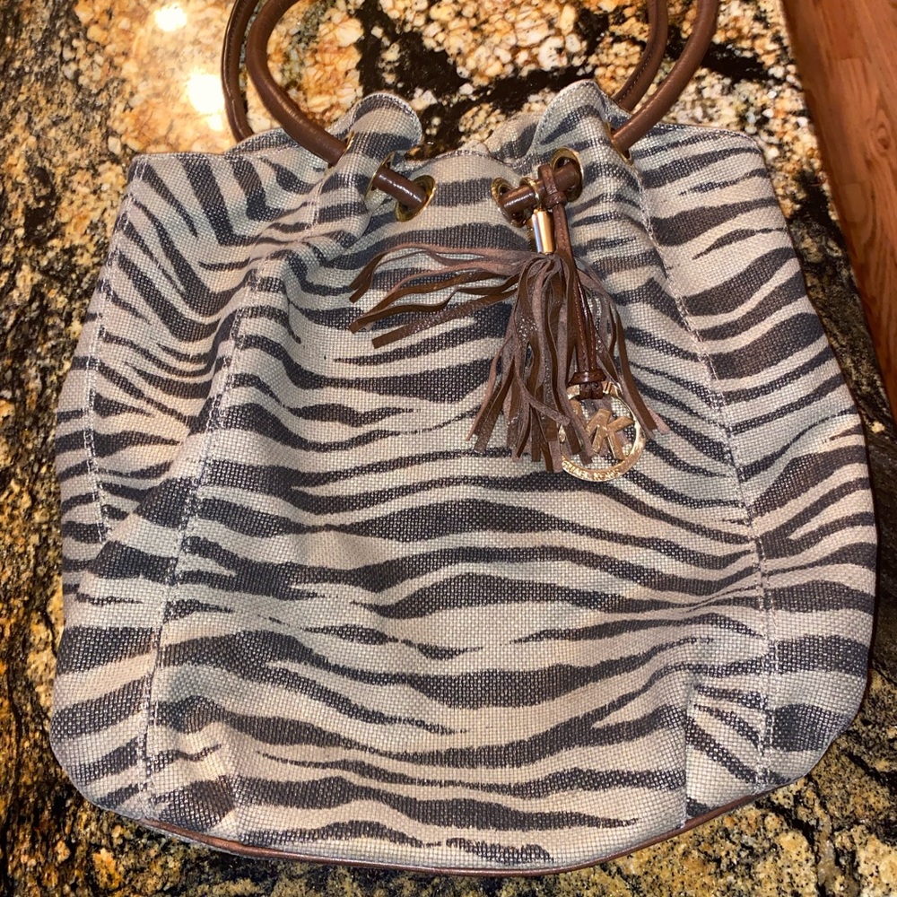 Michael Kors brown zebra tote bag!!!